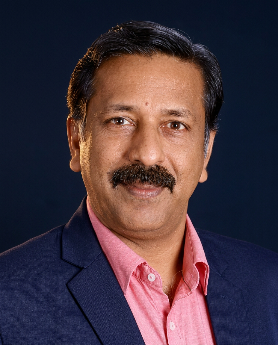 M. Sreenivasan in conversation during a stress-management session